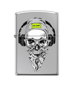 Zippo 250_hipster - зажигалка Хипстер с покрытием High Polish Chrome, латунь/сталь, серебристая, 36x12x56 мм