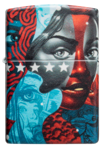 49393 Зажигалка Zippo Tristan Eaton с покрытием White Matte, латунь/сталь, разноцветная, матовая, 36x12x56 мм