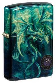 48986 Зажигалка ZIPPO Anne Stokes с покрытием 540 Tumbled Brass, латунь/сталь, разноцветная, 38x13x57 мм