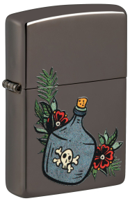 48409 Зажигалка ZIPPO Moonshine Jug с покрытием Black Ice®, латунь/сталь, черная, 38x13x57 мм