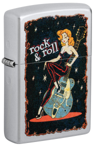 48930 Зажигалка ZIPPO Cool Chick с покрытием Satin Chrome, латунь/сталь, серебристая, 38x13x57 мм