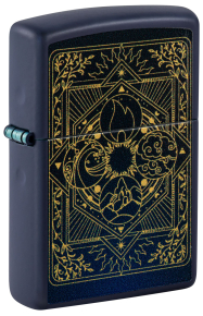 48958 Зажигалка ZIPPO Elements Design с покрытием Navy Matte, латунь/сталь, синяя, матовая, 38x13x57 мм