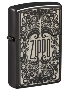 48253 Зажигалка ZIPPO с покрытием Black Ice®, латунь/сталь, черная, 38x13x57 мм