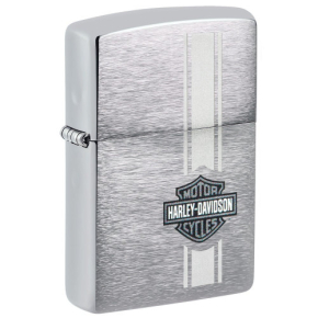 49828 Зажигалка ZIPPO Harley-Davidson® с покрытием Brushed Chrome, латунь/сталь, серебристая, 36x13x57 мм